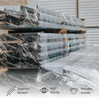 PSBM Mini Stretch Wrap with Handle, 12 Pack, 5 Inch x 650 Feet, 100 Gauge, Clear, Small Plastic Cling Film for Pallets Moving Storing
