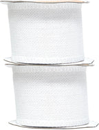 Mandala Crafts White Burlap Ribbon 2.5 Inches Wide Jute Ribbons for Crafts - 20 Yds Roll Rustic Burlap Wrap Trim Ribbons for Wreaths Bows Wedding Party Decoration