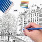 H & B 48 Professional Sketching Pencils and Drawing Kits, Including Sketching Pads, Graphite Pencils, Pencil Sharpener and Eraser, Artist's Art Supplies for Artists Beginner Adults