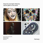 Hemway Glitter for Resin 100g Black Metallic Crystals for Epoxy Craft Super Chunky Flakes Tumblers Wax Melt
