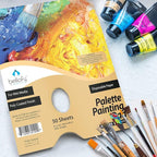 Bellofy 2X Disposable Palette Paper 9x12 Inches | Mess-Free Paper Artist Palette for Acrylic, Oil Paint | Perfect Painting for Artists, Kids & Beginners | Easy-to-Use Tear-Off Sheets for Mixing Colors