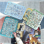 16.9" x 12" Extra-Large Puzzle Sorting Trays Stackable, 6 Pack Puzzle Sorter for Sorting 2000/3000/5000 Puzzle Pieces