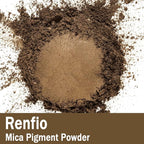 Renfio 100g Mica Powder Pigment, Metallic Natural Dye Mineral Pearl Shimmer Epoxy Resin Dye for Painting Soap Making Slime Bath Bombs 3.5 Oz - Coffee Brown