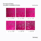 Hemway Polyurethane & Epoxy Resin Glitter 100g / 3.5oz Metallic Crystal Flake Additive for Flooring Jewelry Tumblers Glass Pigment - Fine (1/64" 0.015" 0.4mm) - Dark Rose Pink