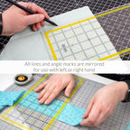 Breman Precision Quilting Rulers – 6x24 Inch Clear Acrylic Rulers for Quilting and Sewing – Laser-Cut Edge, Easy-Read Grid Lines, Angled Markers – Fabric Guide for Left & Right-Handed Users