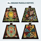 iDventure Cluepuzzle Pyramid of The Sun | Puzzle Box with Jigsaw Puzzle | Escape Room Game | Treasure Box | 3D Wooden Puzzle | Sequential Puzzles Puzzle Box Adults and 10+ | Money Gift Box
