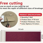 Linen Repair Tape 4x70 Inch Self-Adhesive Couch Patch Repair Fabric Patch for Furniture,Sofas,Cushion,Chairs,Bags,Linen Goods(Burgundy)