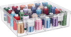 New brothread Pack of 2 Tall and Clear Storage Box/Organizer for 2x30 Home Embroidery&Cotton Thread Spools Compatible with Tall Thread Spools from Isacord/Floriani/Madeira/Glide/RA/Connecting Thread