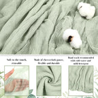 Boao Halloween Cheese cloth 35.43 x 393.7 Inch Sage Green Cheesecloth Roll for Crafts Large Cotton Muslin Gauze Fabric for Halloween Outdoor & Indoor Spooky Decoration