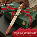 BEILUNER Luxury Wood Ballpoint Pen Writing Set,Maple-Elegant Fancy Nice Gift Pen Set for Signature Calligraphy Office Fancy Nice Supplies - Christmas Gift Boxed with Extra Refills (Black)