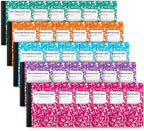 feela Mini Composition Notebook, Cute 30 Pack 5 Pastel Colors Narrow Ruled Mini Composition Books Bulk, Small Pocket Marble Journal Notebooks for Kids Students College, Pocket Size 4.5 x 3.25 in