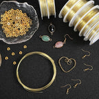 Mixweer 15 Pcs 5 Size Copper Wire 18 20 22 26 32 Gauge Tarnish Resistant Jewelry Wire for Jewelry Making 121 Yard Metal Beading Crafting (Gold)