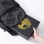 Dice Tray and Dice Tower for DND and RPG - All-in-One Game Roamer Tray & Large Tower for Random Rolls - Stores Your Sets, Mini's and More Compatible with D&D (Gold Tree)
