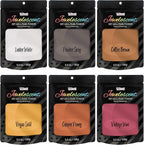 U.S. Art Supply Jewelescent Mica Pearl Pigment Powder Kit, 6 Metal Tones Colors, 3.5 oz (100g) Pouches - Cosmetic Grade, Epoxy Resin Color Pigment, Mica Powder for Resin, Soap, Slime, Candle Dye, Art