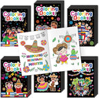 JAPBOR Hispanic Heritage Month Coloring Books - 24PCS Mini Hispanic Culture Color Book Bulk for Kid Party Favor, Latino American Small Colouring Pages for Birthday Gifts Class School Draw Paint Game