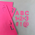 FreshCut Crafts 636 Pcs 1.5 in. Red Bulletin Board Letters & Numbers, Capital Alphabet, Numbers, Punctuation, US Made Card Stock Punch Out Letters for Posters, Bulletin Boards, Classroom