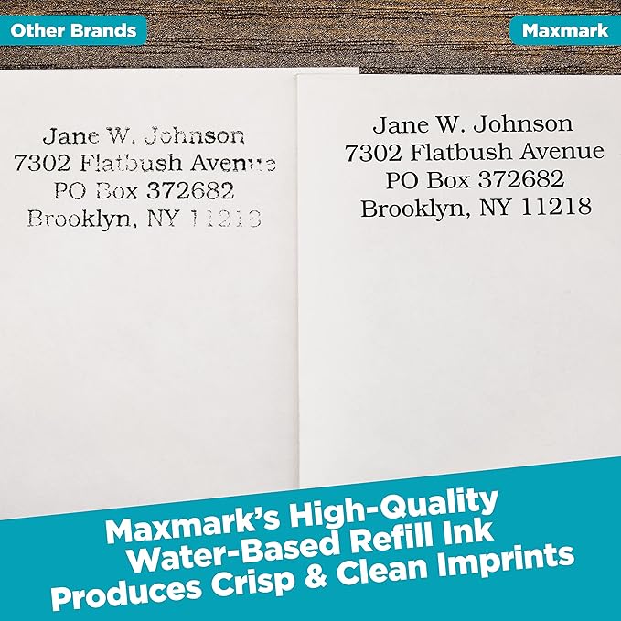 MaxMark Premium Refill Ink for self Inking Stamps and Stamp Pads, Blue Color - 2 oz.
