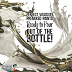 Pouring Masters Gold/Silver Iridescent Special Effects Acrylic Pouring Paint - Premium 64-Ounce Pre-Mixed Fluid Acrylic Paint - Fluid Art Supplies for Canvas, Wood, Paper, Tile & Rocks