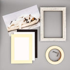 8x10 Mat Bevel Cut for 5x8 Photos - Acid Free Soft Yellow Precut Matboard - For Pictures, Photos, Framing - 4-ply Thickness