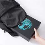Dice Tray and Dice Tower for DND and RPG - All-in-One Game Roamer Tray & Large Tower for Random Rolls - Stores Your Sets, Mini's and More Compatible with D&D (Blue Tree)