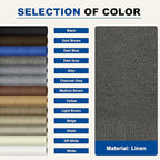 KING MOUNTAIN Linen Repair Patches, Self-Adhesive Linen Fabric Patches, 4 X 63 inch Extra Size, Multi Color, Can be Used for Linen Sofa Repair and Linen Clothes Repair (Dark Grey)