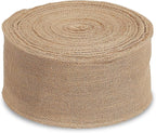 KINJOEK 4 Inch Wide 54 Yards Burlap Ribbon, Natural Jute Fabric Ribbon Crafts Ribbon for Christmas Wedding Gifts Burlap Fabric DIY for Decoration