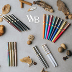 Wordsworth & Black Fountain Pen Set, 18K Gilded Medium Nib, Includes 24 Pack Ink Cartridges, Ink Refill Converter & Gift Box, Gold Finish, Calligraphy, [Orange], Perfect for Men & Women