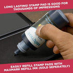 Large Premium Pink Ink Stamp Pad - 3" by 6" - Quality Felt Pad
