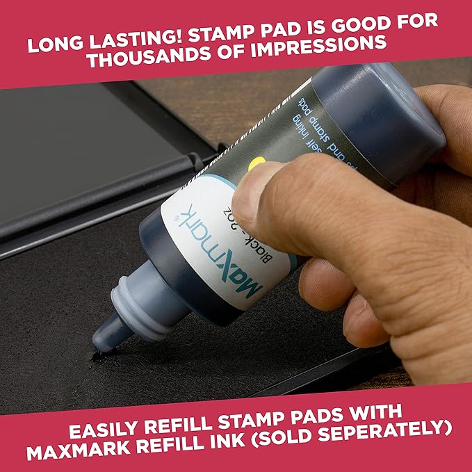 Large Premium Brown Ink Stamp Pad - 5" by 7" - Quality Felt Pad