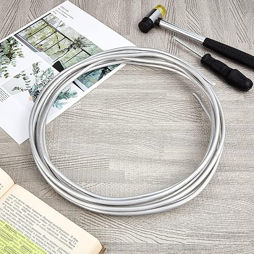 Pelopy Aluminum Wire 1/4 Inch Diameter Metal Wire 40 ft Armature Bendable Armature for Sculpting Dolls Floral Jewelry Making Weaving DIY Crafts, Silver