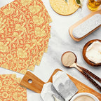 Vintage Floral Paper Napkins, 80PCS Vintage Floral Guest Paper Napkins Disposable, Orange Retro Plants Wildflower Lunch Dinner Hand Napkin for Wedding, Theme Party, Birthday, 4.5x8 Inch