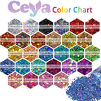 Ceya Holographic Chunky Glitter, 4.9oz/ 140g Brown Craft Glitter Powder Mixed Chunky & Fine Flakes Iridescent Nail Sequins for Nail Art, Hair, Epoxy Resin, Tumblers, Slime, Painting, Festival Decor