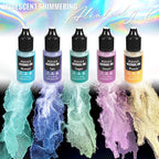 Pixiss Iridescent Color Changing Alcohol Ink Set - 5 Shades of Alcohol Ink for Epoxy Resin Supplies, Yupo Paper, Tumblers, Coasters - Resin Colorant for Epoxy Resin and Resin Art Supplies