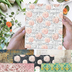 Scrapbook Paper 12x12 inch, 24 Sheets DIY Origami Decorative Craft, Double sided printing, Photo Album Decor Wooden-free Paper for Gift Wrapping Card Making Collage Album Decorative (Black)