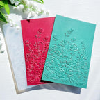 NZJ 3D Texured Spring Flower Rose Bloom Plastic Embossing Folders for Card Making Scrapbooking and Other Paper Crafts