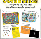 Odd Pieces Jigsaw Puzzles 1000 Pieces - Magic Mystery Story Secret Ending Puzzle - Perfect Game Night for Adults & Kids - Funny Space Cartoon Theme (AstroGastro)