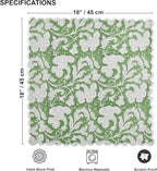 Ridhi Sage Green Hand Block Print Napkins 18" x 18" Set of 4 Reusable Cotton Dinner Napkins for Weddings, Parties & Everyday Dining, Thanksgiving, Christmas, Fall
