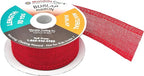 Mandala Crafts Red Burlap Ribbon 1.5 Inches Wide Jute Ribbons for Crafts - 20 Yds Roll Rustic Burlap Wrap Trim Ribbons for Wreaths Bows Wedding Party Decoration