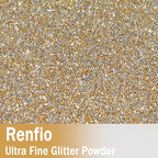 Renfio Ultra Fine Glitter Powder Metallic Resin Glitter 2.11 Oz (60g) PET Flakes Crafts Sequins 1/128" 0.008" 0.2mm Epoxy Chips Flakes for Tumblers Slime Decoration - Gold & Silver