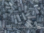 2.1oz (60 g) Mix of Unique Czech Bohemia Glass Pressed Beads, Matte and Glossy, Hand Made, Pink Gray Black Hematite