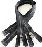 Leekayer Zipper 5# 26 Inch Metal Zippers Black Nickel 66cm Separating Zipper for Sewing Jackets Bag Crafts Handmade Replacement Zipper for Repair Coat Bulk 2pcs