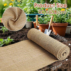 Burlap Fabric - Garden Burlap Fabric Roll Natural Jute Outdoor Fabric Burlap Weed Barrier Trees Trunk Wrap for Crafts Farmhouse Gardening Table Decor for Crafts (19.7" x 20 Feet)