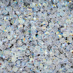 100pcs Faceted Fire Polished Pressed Czech Glass Beads 3mm (0.12in), Crystal AB 00030-28701