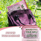 2Pack Mahjong Tile Bag, Case for American Mah Jong Set, Mahjong Gifts Accessories, Portable Card Holder Bouch, Red (Case Only)