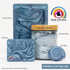 Eye Candy Pigments Premium Blue Mica Powder - Carolina Blue (50gr) - for Epoxy, Resin, Soap, Paint, Woodworking, Acrylic Pouring, Bath Bombs, Fishing Lures - DIY Arts and Crafts Additive