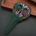 Embroidery Scissors W/Cover Sharp Tip Sewing Crafting Scissor for Needlework Threading Craft Artwork DIY Tools, Vintage Rainbow Mini Shears