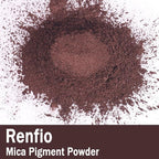 Renfio 100g Mica Powder Pigment, Metallic Natural Dye Mineral Pearl Shimmer Epoxy Resin Dye for Painting Soap Making Slime Bath Bombs 3.5 Oz - Deep Brown