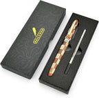 BEILUNER Luxury Wood Ballpoint Pen Writing Set, Chess Style - Elegant Fancy Nice Gift Pen Set for Signature Executive Business Office Supplies - Gift Boxed with Extra Refills (Black)