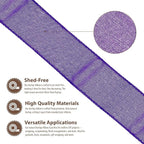 Mandala Crafts Purple Burlap Ribbon 3 Inches Wide Jute Ribbons for Crafts - 20 Yds Roll Rustic Burlap Wrap Trim Ribbons for Wreaths Bows Wedding Party Decoration