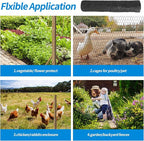 36'' x 150' Black Chicken Wire Mesh Fence, 20 Gauge Galvanized Poultry Netting and 1 inch Garden Mesh Fence Roll, Chicken Wire for Floral Arrangements/Crafts/Farm/Livestock/Pet Protection